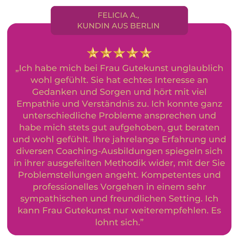 Testimonial von Felicia