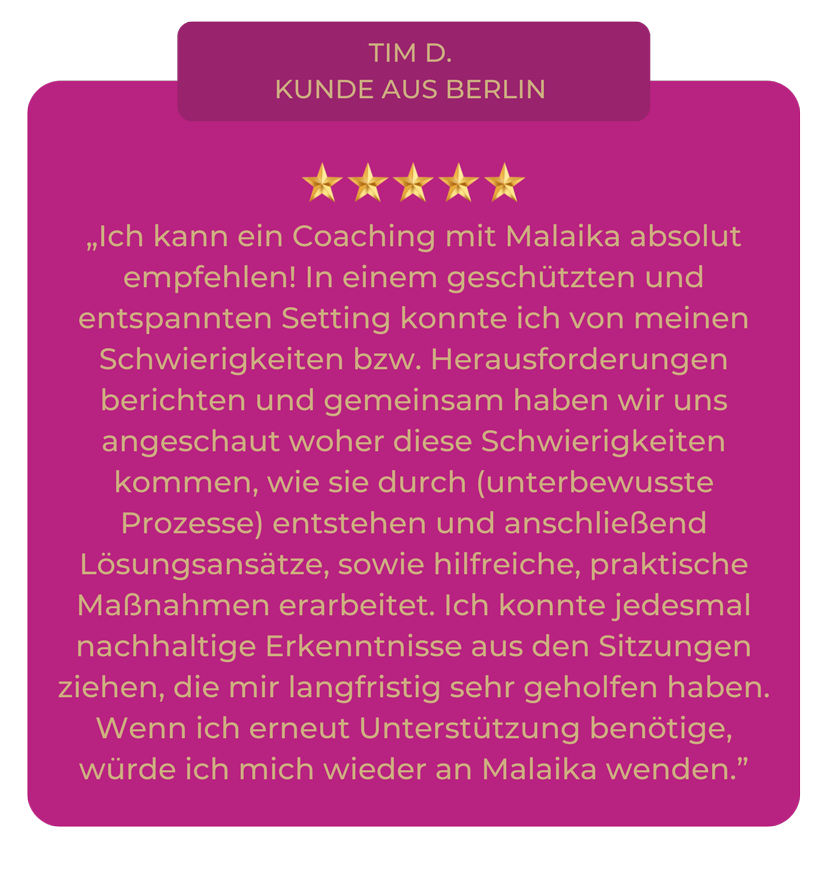 Testimonial von Tim